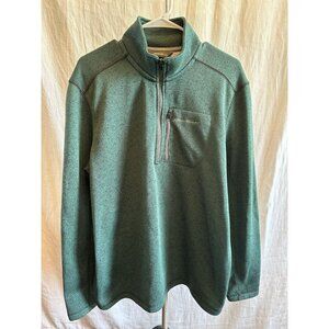 Eddie Bauer Men’s 1/4 Zip Sweater,‎ Green, Sz L*